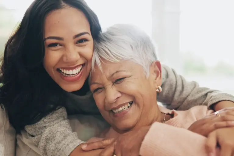 SYNERGY HomeCare senior mother and daughter.