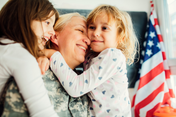 Military Mom is back home.