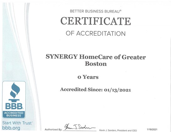 Certification of Accreditation from BBB