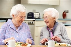 Senior Women Eating