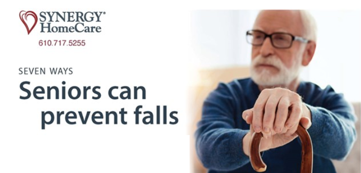 senior man with hands resting on cane handle SHC loho an seven ways seniors can prevent falls header