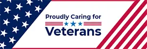 Proudly Caring for Veterans Badge