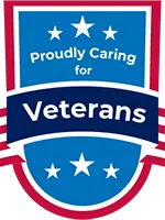 Proudly Caring for Veterans Badge