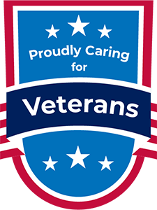 Proudly Caring for Veterans Badge
