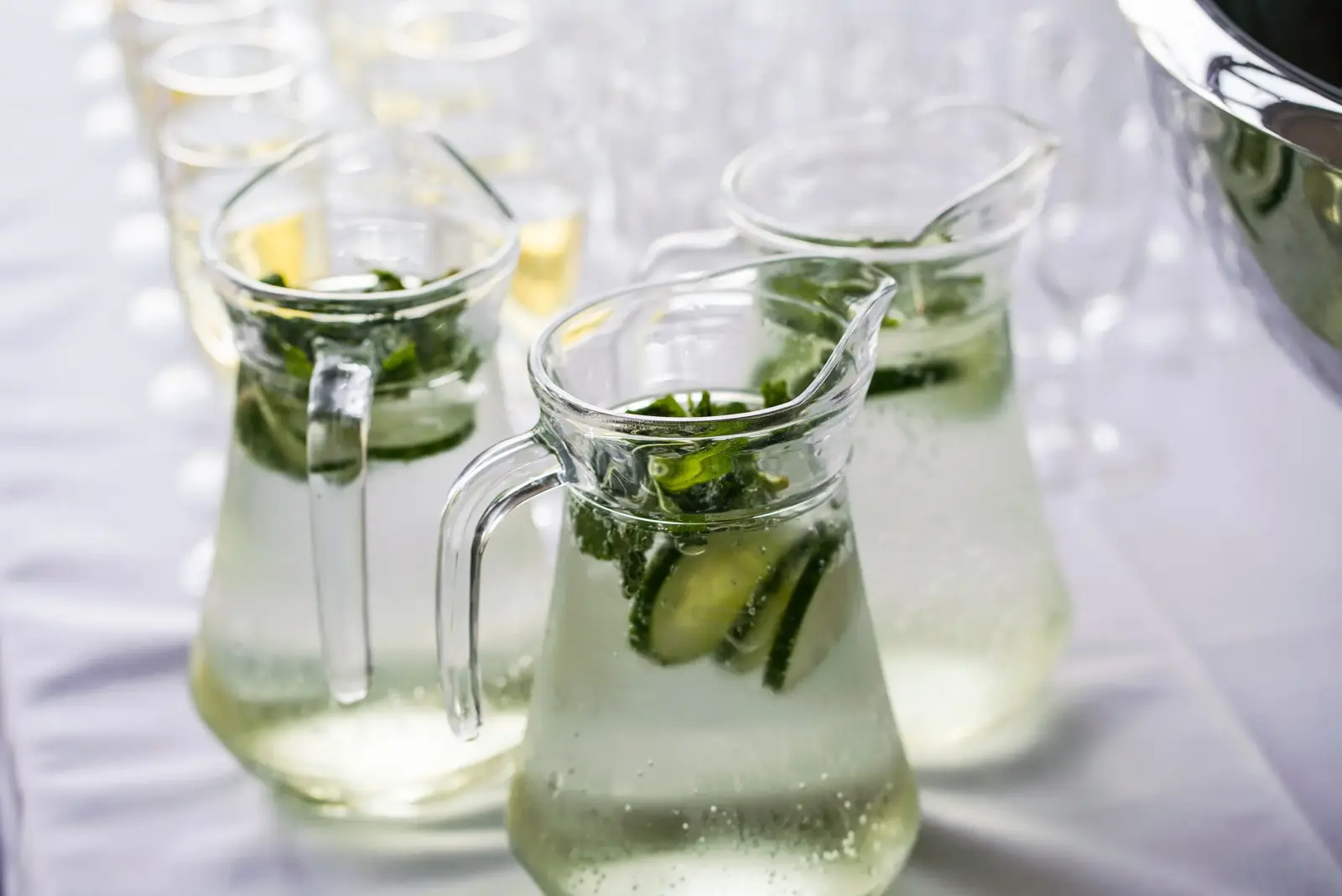 pitcher of cucumber water